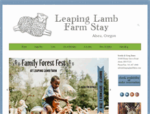 Tablet Screenshot of leapinglambfarm.com